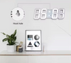 3D LED Digital Wall Clock with Backlight and Alarm Eclectic Antique Style for Home and Office Decore