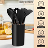 12-Piece Non-Stick Silicone Cookware Set with Wooden Handles