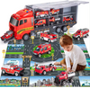 Diecast Friction Cars with Play Mat Toy Vehicles for Kids