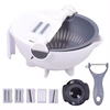 Multifunctional 9-in-1 Vegetable and Fruit Shredder & Slicer with Drain Basket