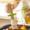 Portable High-Temperature Resistant Oil Dispenser Bottle with Brush - Leakproof 2-in-1 Design