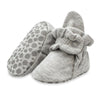 ORGANIC COTTON GRIPPER BABY BOOTIE - HEATHER GRAY