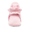 ORGANIC COTTON GRIPPER BABY BOOTIE - BABY PINK